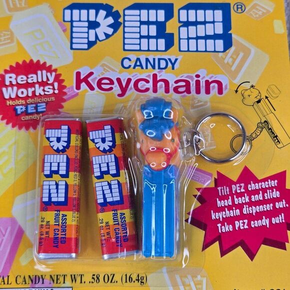 PEZ Candy Keychain Lot 3 Dispensers Vintage 1999 NEW - Picture 4 of 6